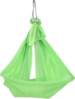 Aerial Yoga Hammock, Breathable Aerial Yoga Swing Childrens Elastic Hammock for Home Yoga Inversion Exercises (Green)