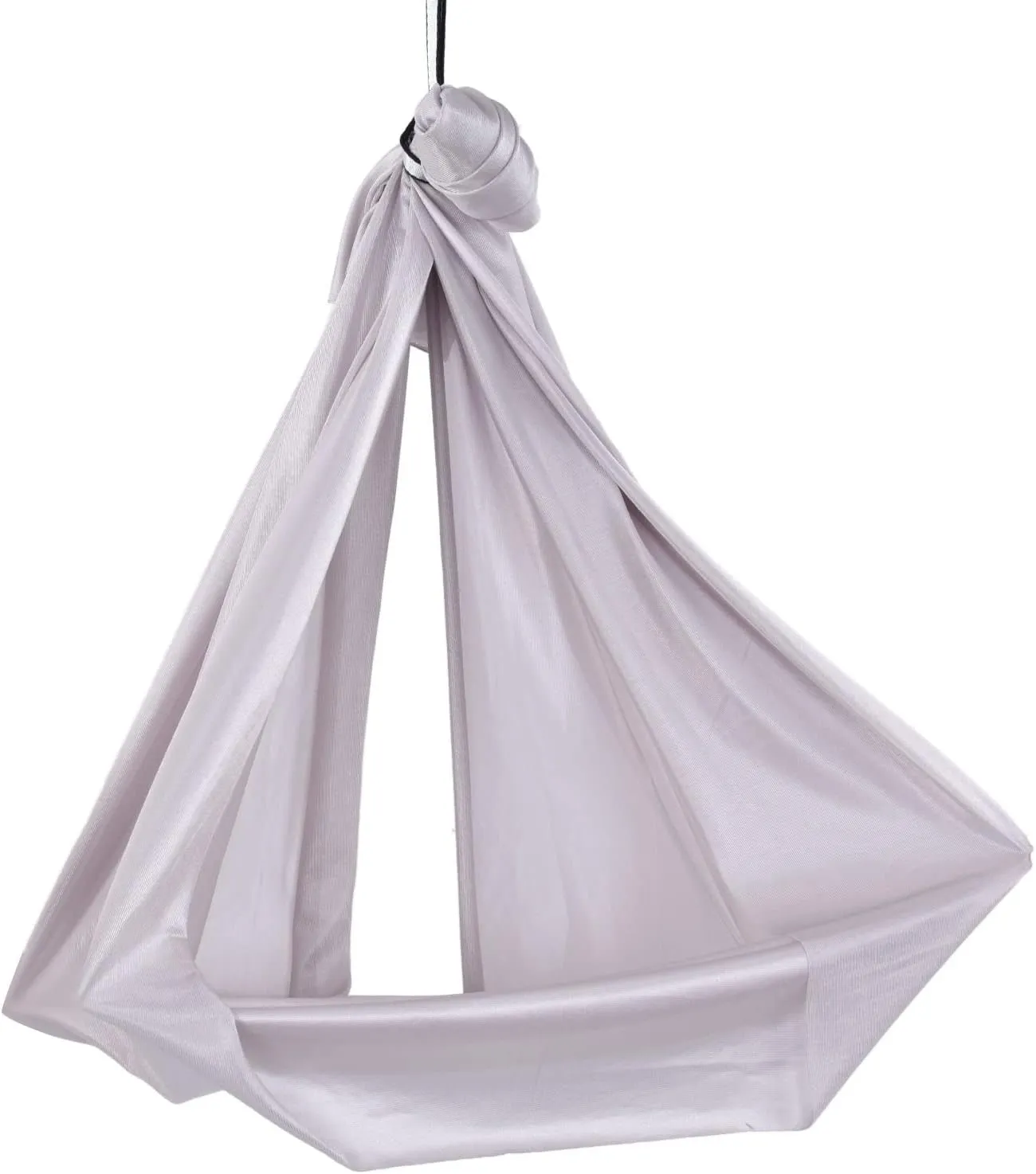 Aerial Yoga Hammock, Breathable Aerial Yoga Swing Childrens Elastic Hammock for Home Yoga Inversion Exercises (Grey)