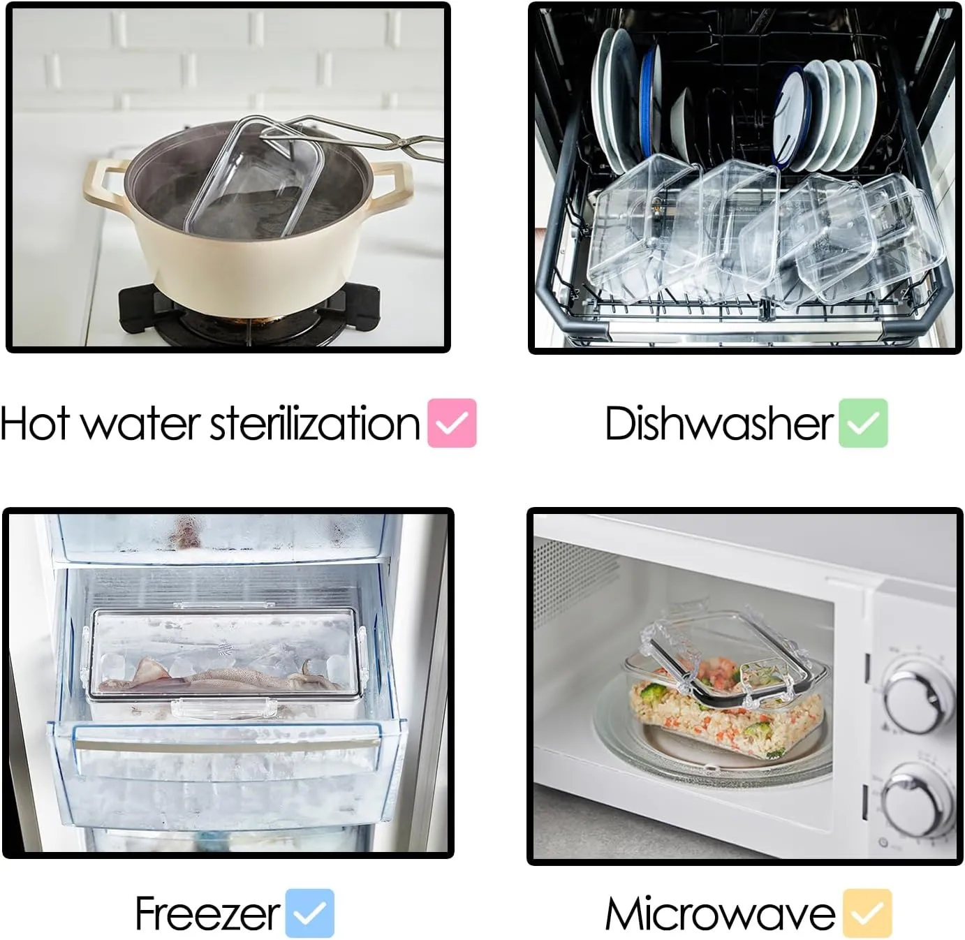 Airtight Food Storage Container With Lid (26.4 oz) - Leak-Proof Lunch Box | BPA-Free | Meal Prep | Microwave, Freezer and Dishwasher Safe | Kitchen Fridge Organizer Boxes | Fresher Food