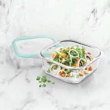AM3759 Red Apple Square 400ml Food Container Set of 1 Pcs (RA4001)