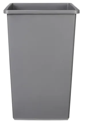 Amazon Basics Square Waste Container, 25 gallons (Pack of 2), Grey (Previously AmazonCommercial brand)