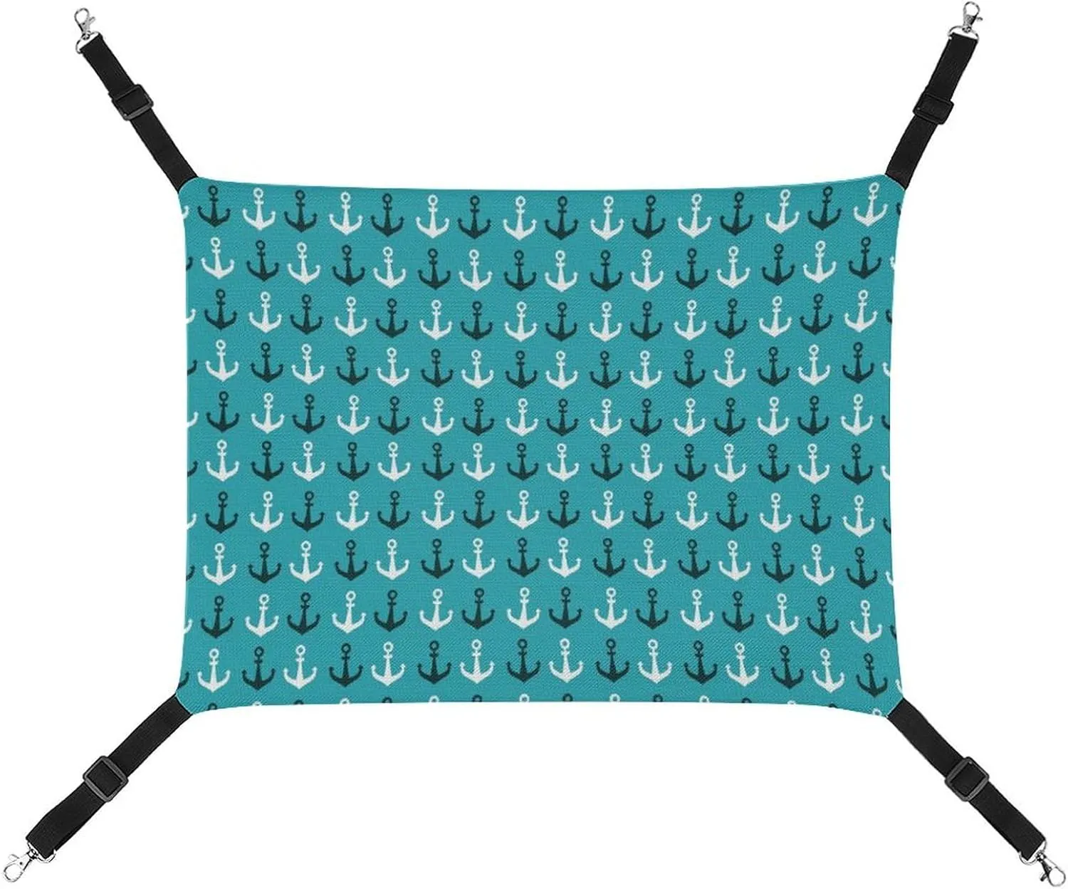 Anchor Cat Hanging Hammock Soft Breathable Pet Cage Dog Hammock with Adjustable Straps and Metal Hooks