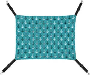 Anchor Cat Hanging Hammock Soft Breathable Pet Cage Dog Hammock with Adjustable Straps and Metal Hooks