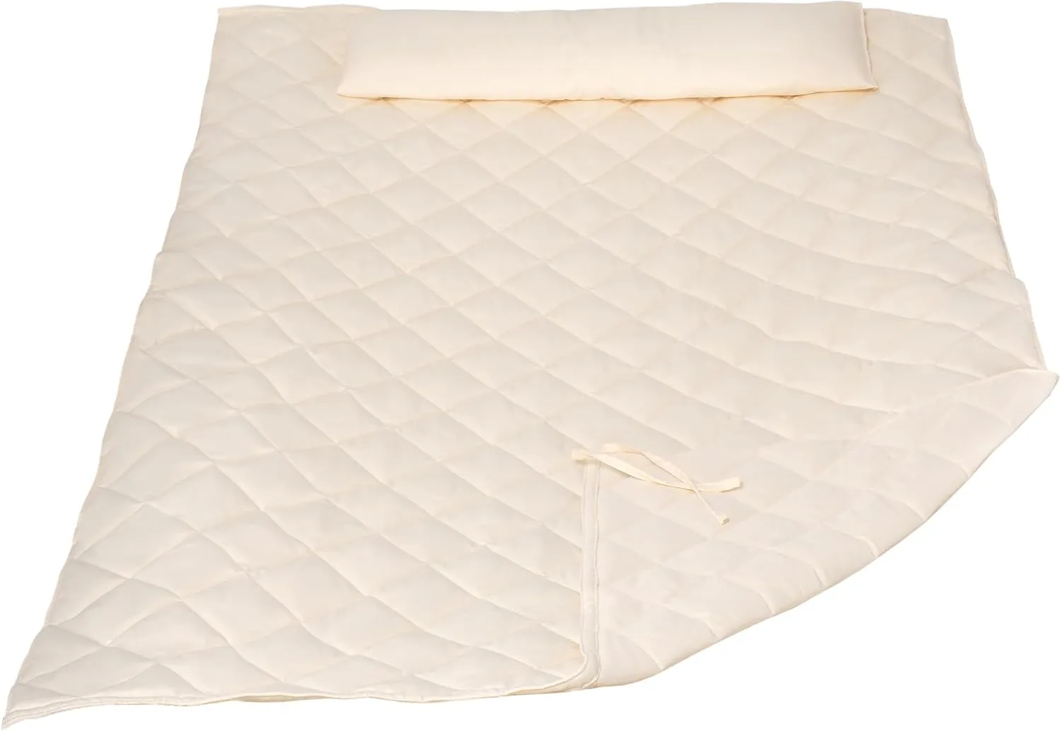 ANOW Double Hammock Pad and Hammock Pillow Set, Portable Polyester Hammock Pad, Cream