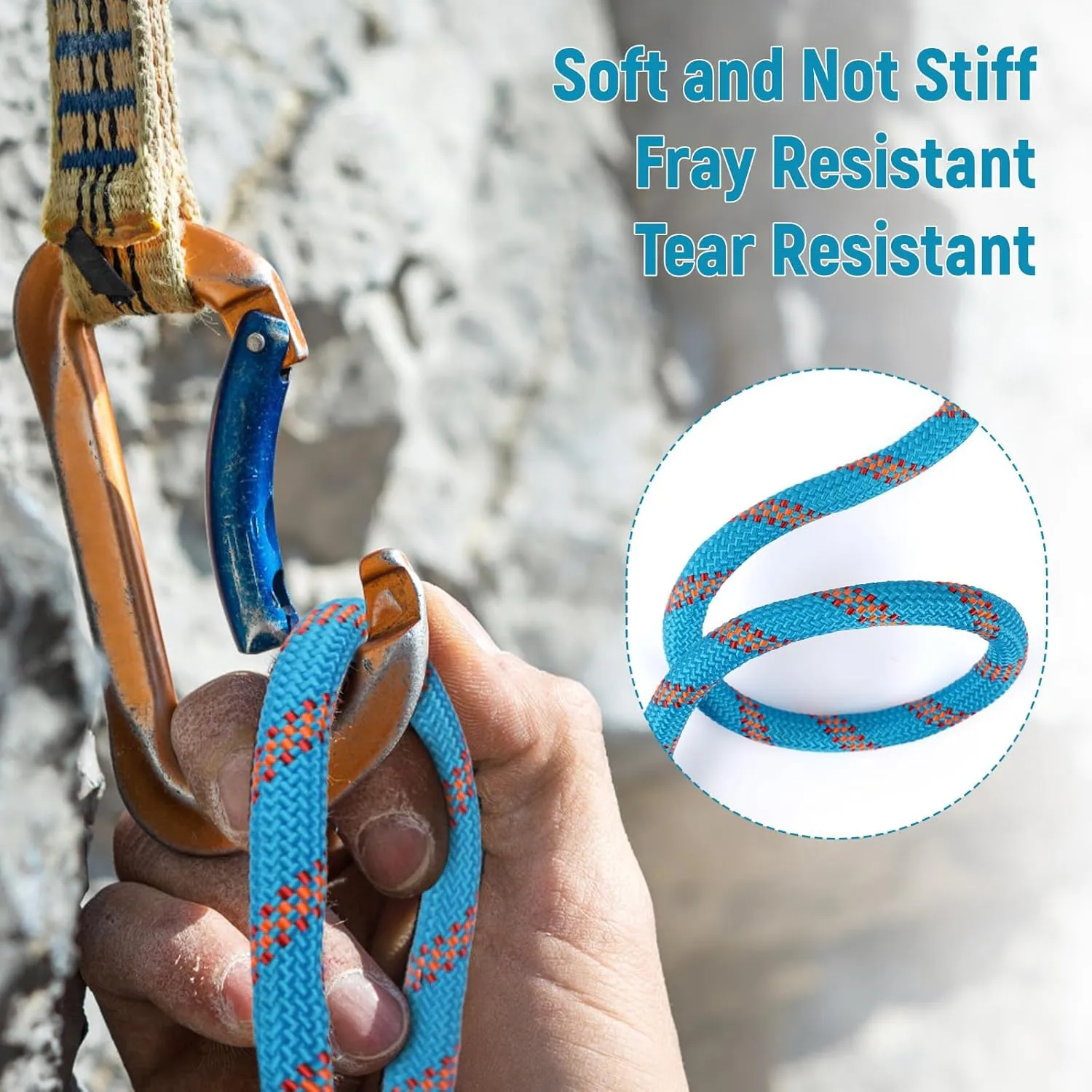 Arborist Rope Climbing Rope Arborist Rigging Rope 48 Strands Tree Rope 1/2 Inch Rope for Climbing Tree Swing Pulling Sailing