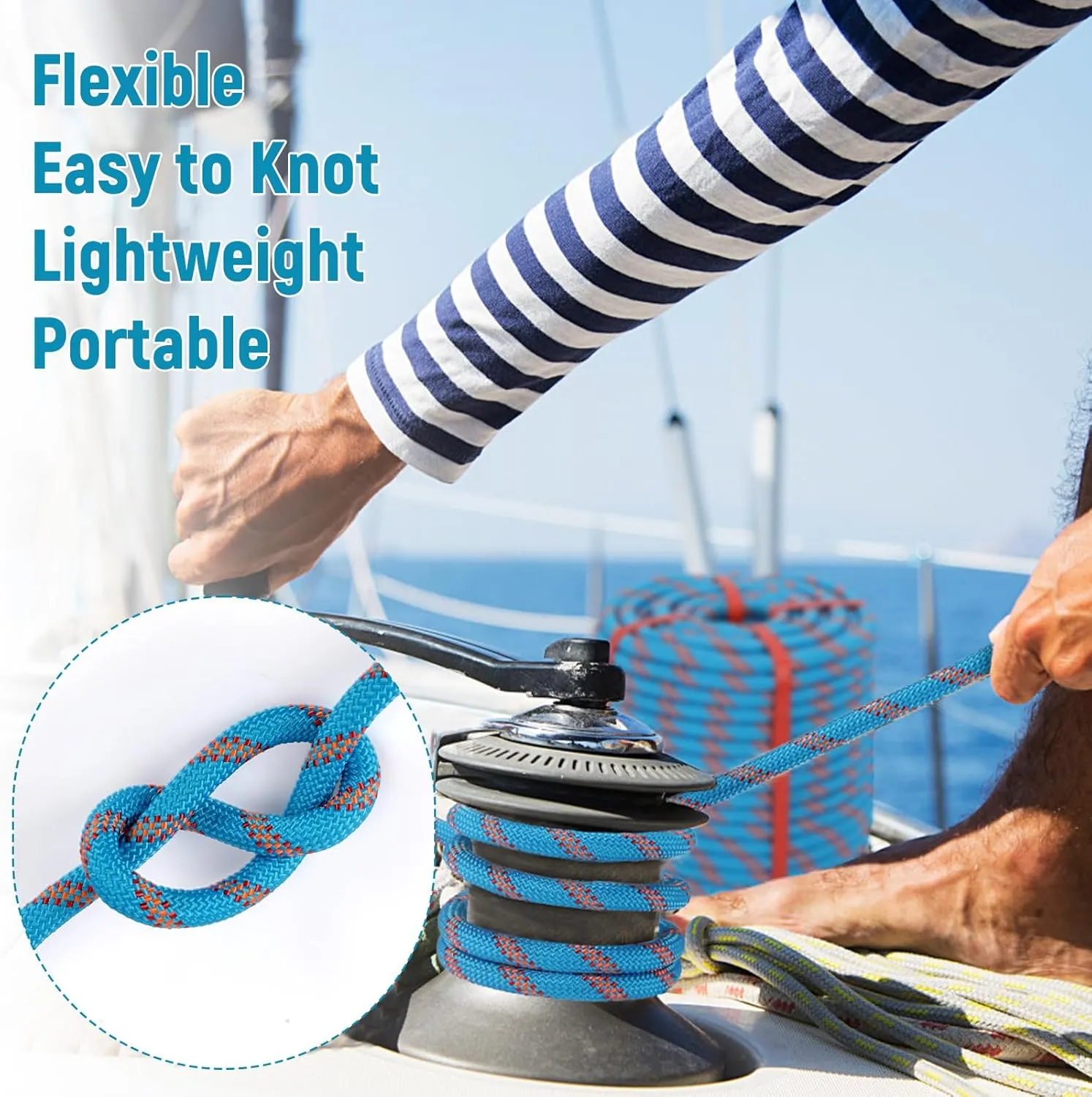 Arborist Rope Climbing Rope Arborist Rigging Rope 48 Strands Tree Rope 1/2 Inch Rope for Climbing Tree Swing Pulling Sailing