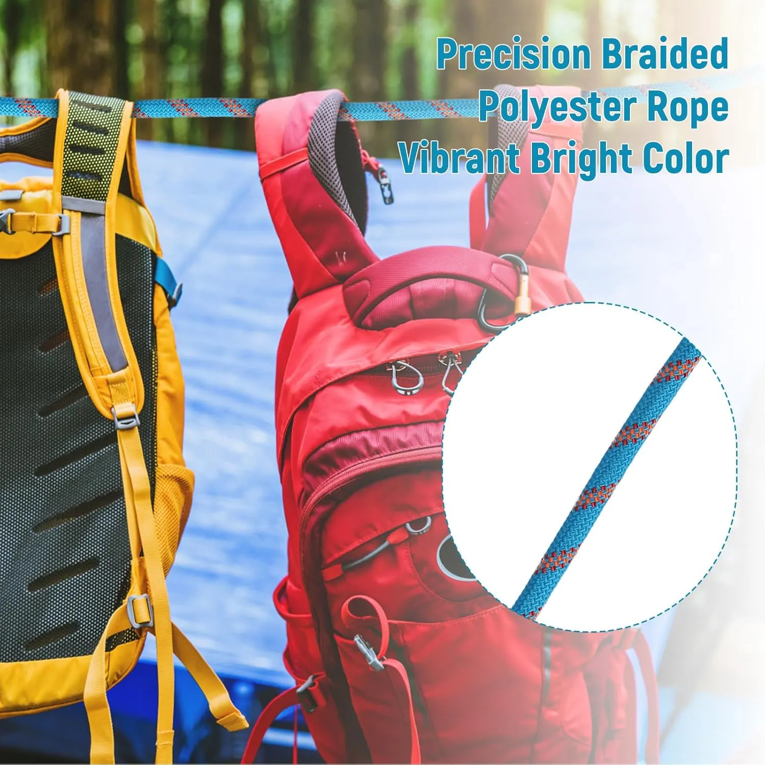 Arborist Rope Climbing Rope Arborist Rigging Rope 48 Strands Tree Rope 1/2 Inch Rope for Climbing Tree Swing Pulling Sailing