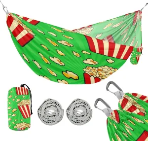 ATTX Doodle Popcorn Camping Hammock - Lightweight & Portable Hammocks, Heavy Duty 330lbs Capacity for Indoor, Hiking, Backpacking, Travel, Backyard, Beach#164