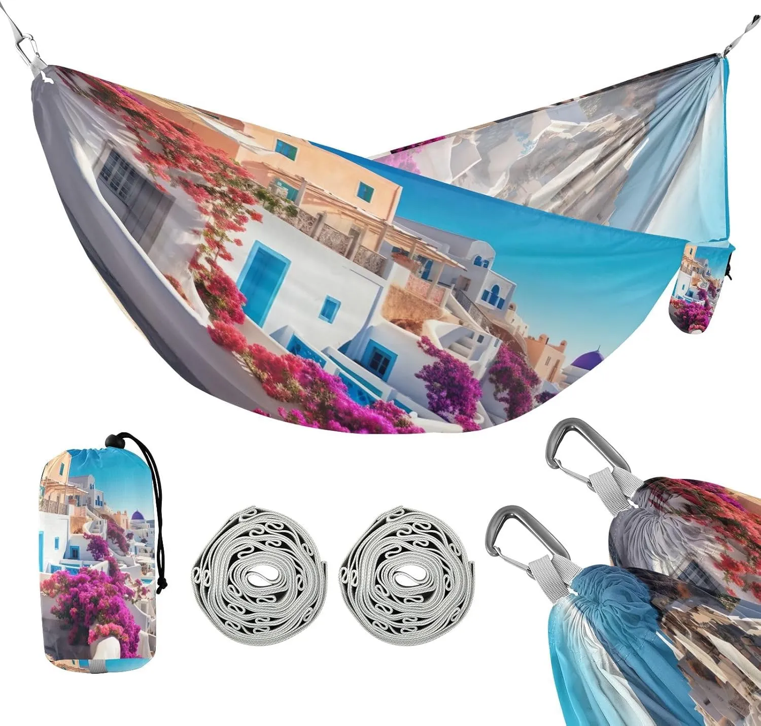 ATTX Romantic Villagecore Camping Hammock - Lightweight & Portable Hammocks, Heavy Duty 330lbs Capacity for Indoor, Hiking, Backpacking, Travel, Backyard, Beach#158