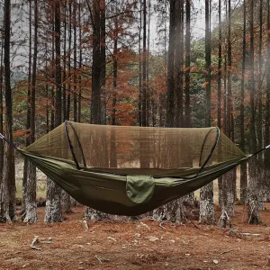 Automatic Quick-Opening Hammok with Mosquito Net