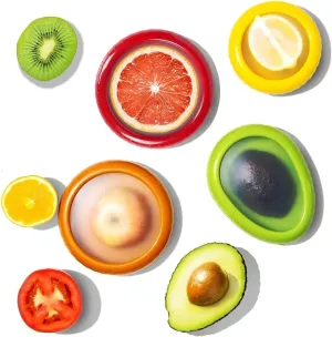 Avocado Saver 4Pcs - Fruit Saver, Anti-Oxidation Storage Box, Silicone Fruit & Vegetable Container, Reusable Storage Box for Refrigerator