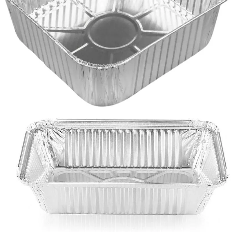 Bbq Aluminium Oven Foil Trays Food Disposable Container Tray Roasting Baking Au