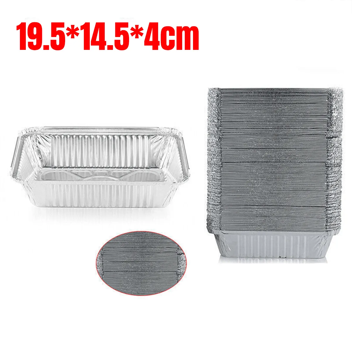 Bbq Aluminium Oven Foil Trays Food Disposable Container Tray Roasting Baking Au