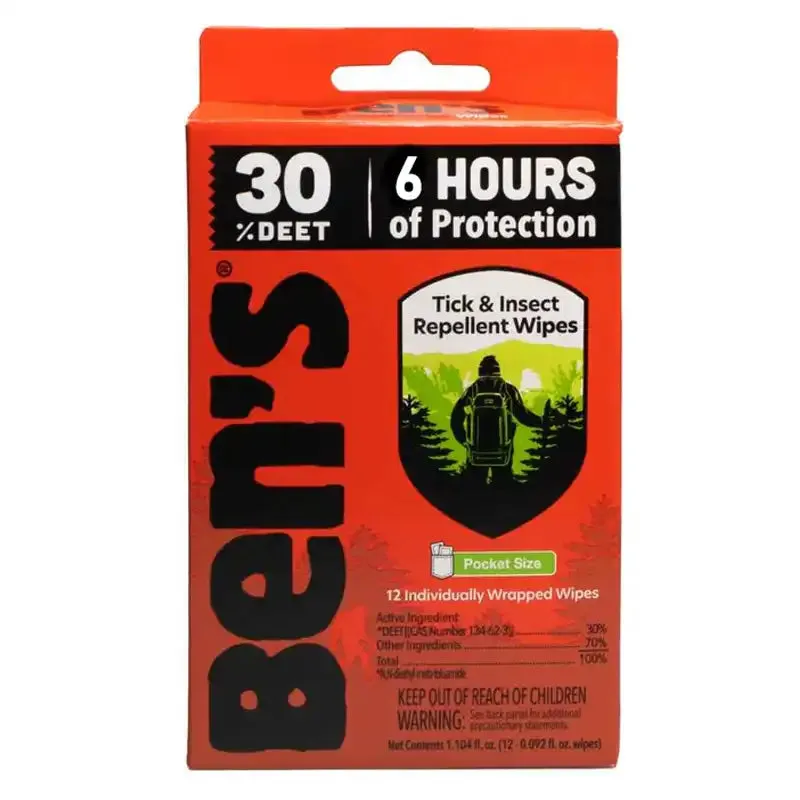 Ben's Tick and Insect Repellent Wipes - 12pk