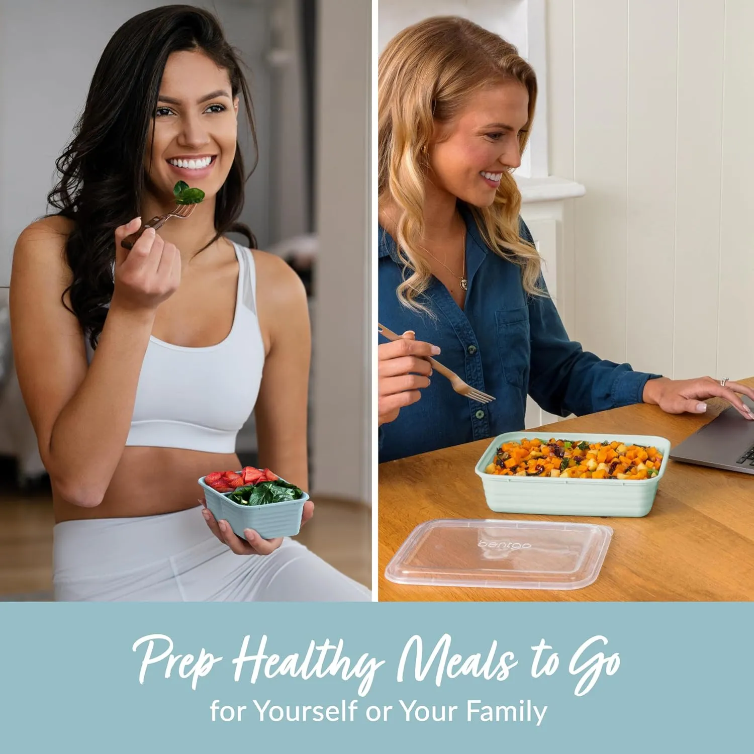 Bentgo Prep 60-Piece Variety Meal Prep Kit - Reusable Food Containers 1-Compartment Trays, Prep Bowls, & Snack Boxes for Healthy Eating - Microwave, Freezer, & Dishwasher Safe (Floral Pastels)