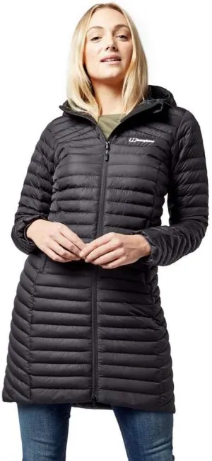Berghaus Women's Standard Puffer Insulated Jacket Water Repellent Nula, Micro Long Jet Black