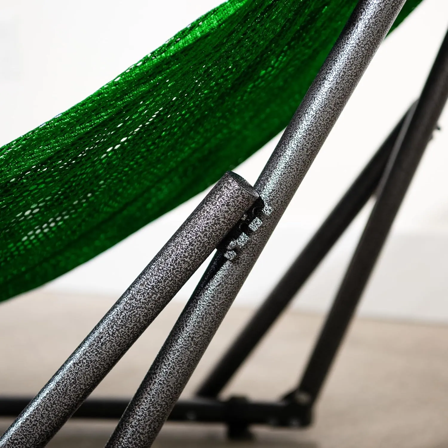 Best Home Fashion Hammock for 2 Persons with Collapsible Steel Stand 600 lbs Capacity- Portable Carrying Case, Adjustable, Perfect for Camping Beach Patio, EZ Daze Foldable Hammock with Stand- Green