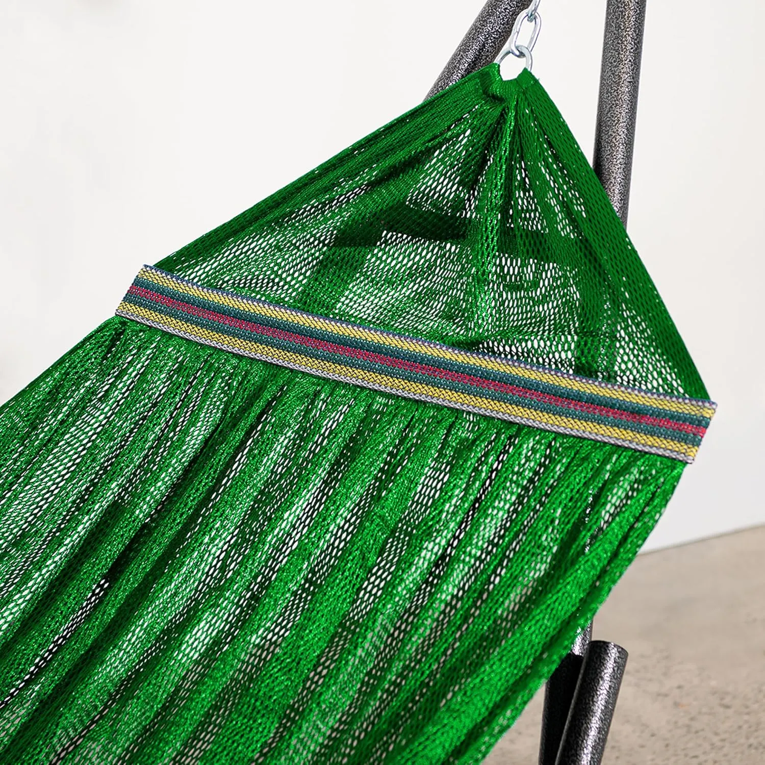 Best Home Fashion Hammock for 2 Persons with Collapsible Steel Stand 600 lbs Capacity- Portable Carrying Case, Adjustable, Perfect for Camping Beach Patio, EZ Daze Foldable Hammock with Stand- Green
