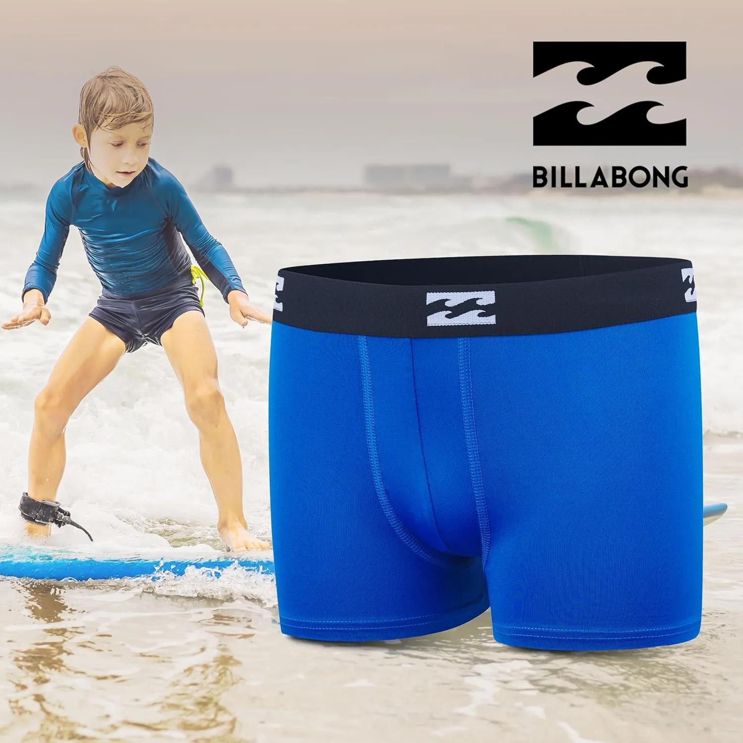 Billabong Boys Underwear 4 Pack Boxer Briefs for Boys 6-18 Durable Stretch Breathable Moisture Wicking
