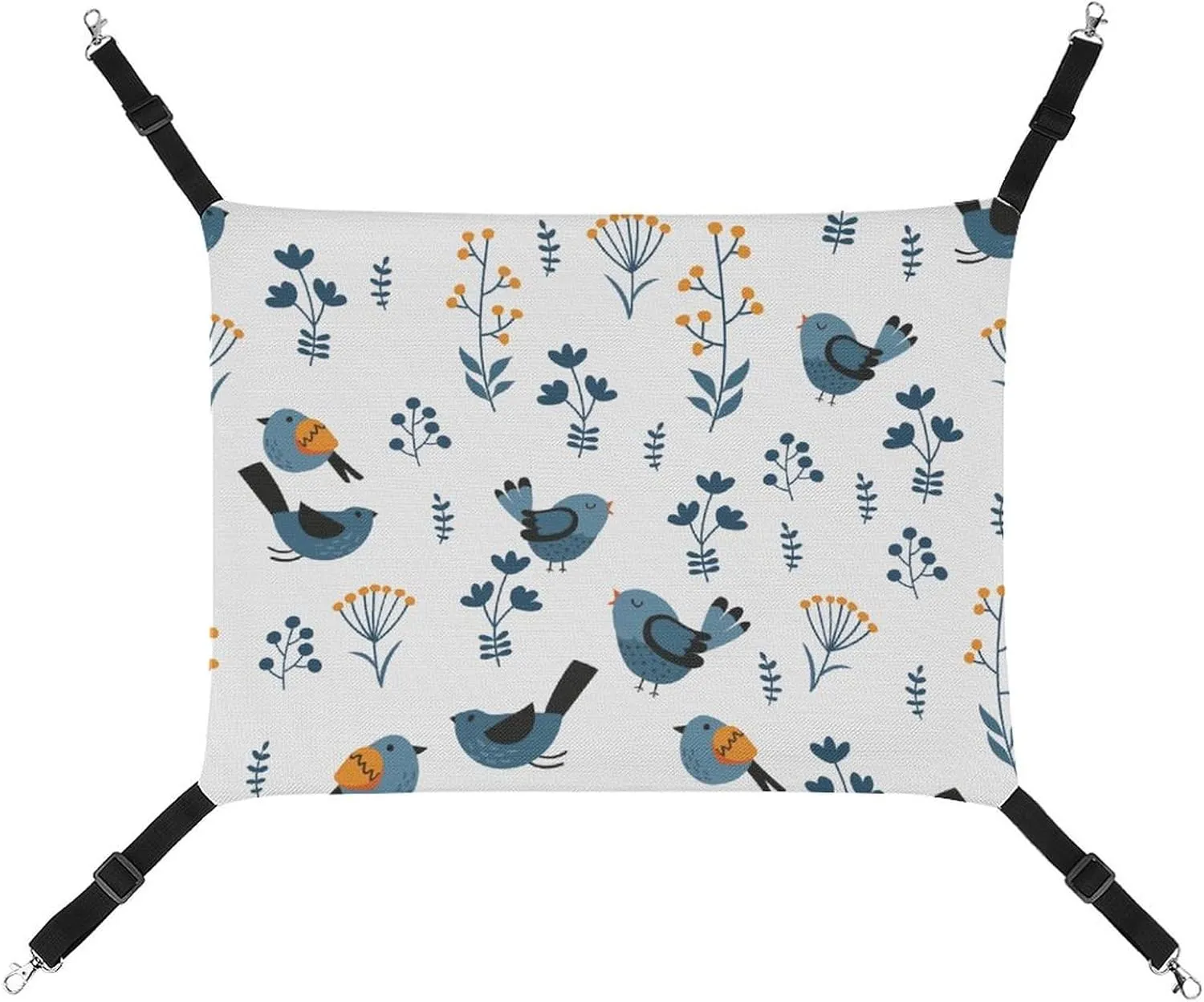 Birds Cat Hanging Hammock Soft Breathable Pet Cage Dog Hammock with Adjustable Straps and Metal Hooks