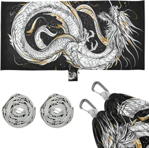 Black Dragon Cool Camping Hammock with Tree Straps Portable Hammock for Indoor Outdoor Patio