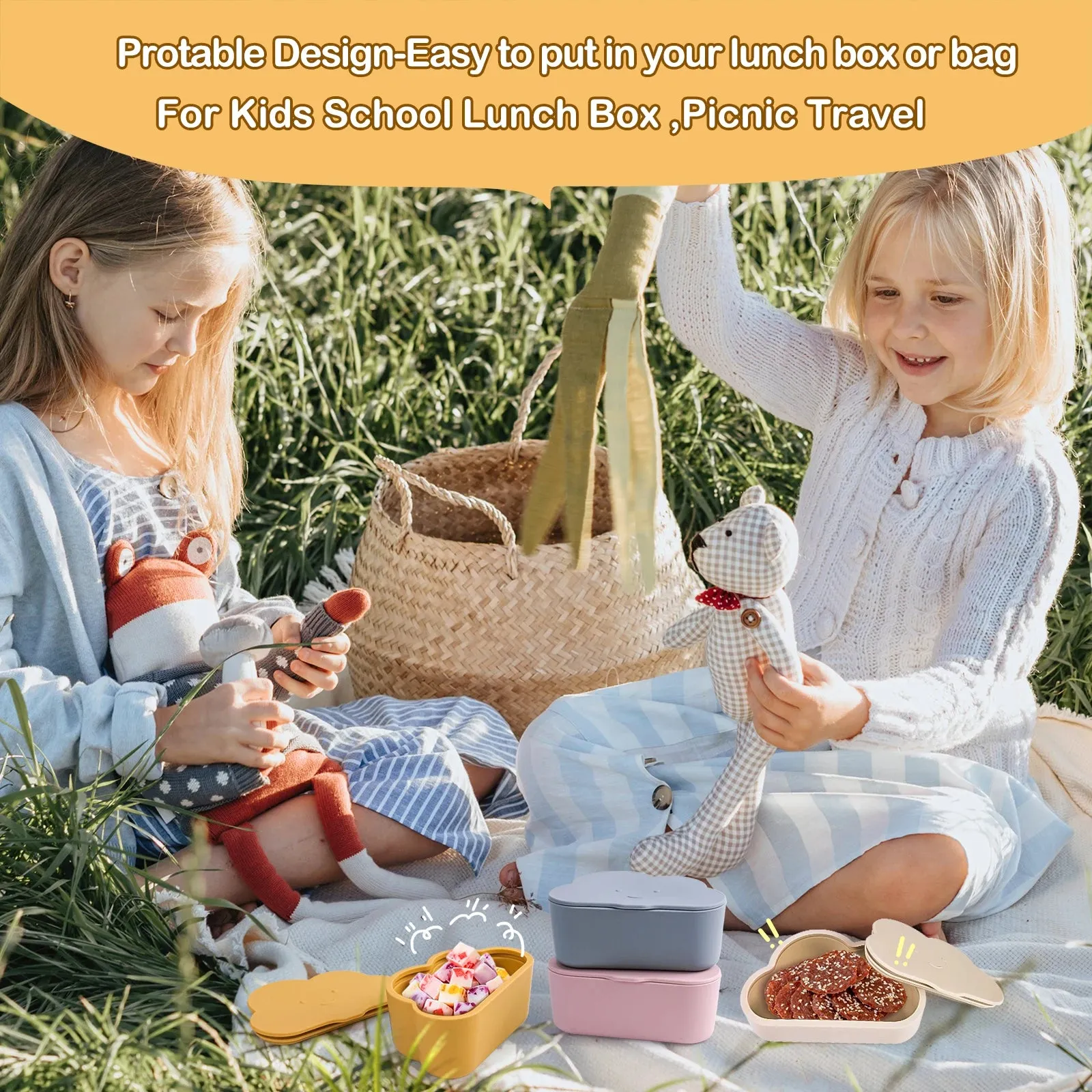 BPA-Free Kids Silicone Food Storage Box