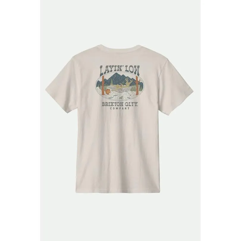 Brixton Layin Low Tee || Cream