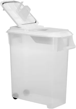 Buddeez 80-Quart Roll-Away Pet and Large Animal Food Dispenser with Scoop