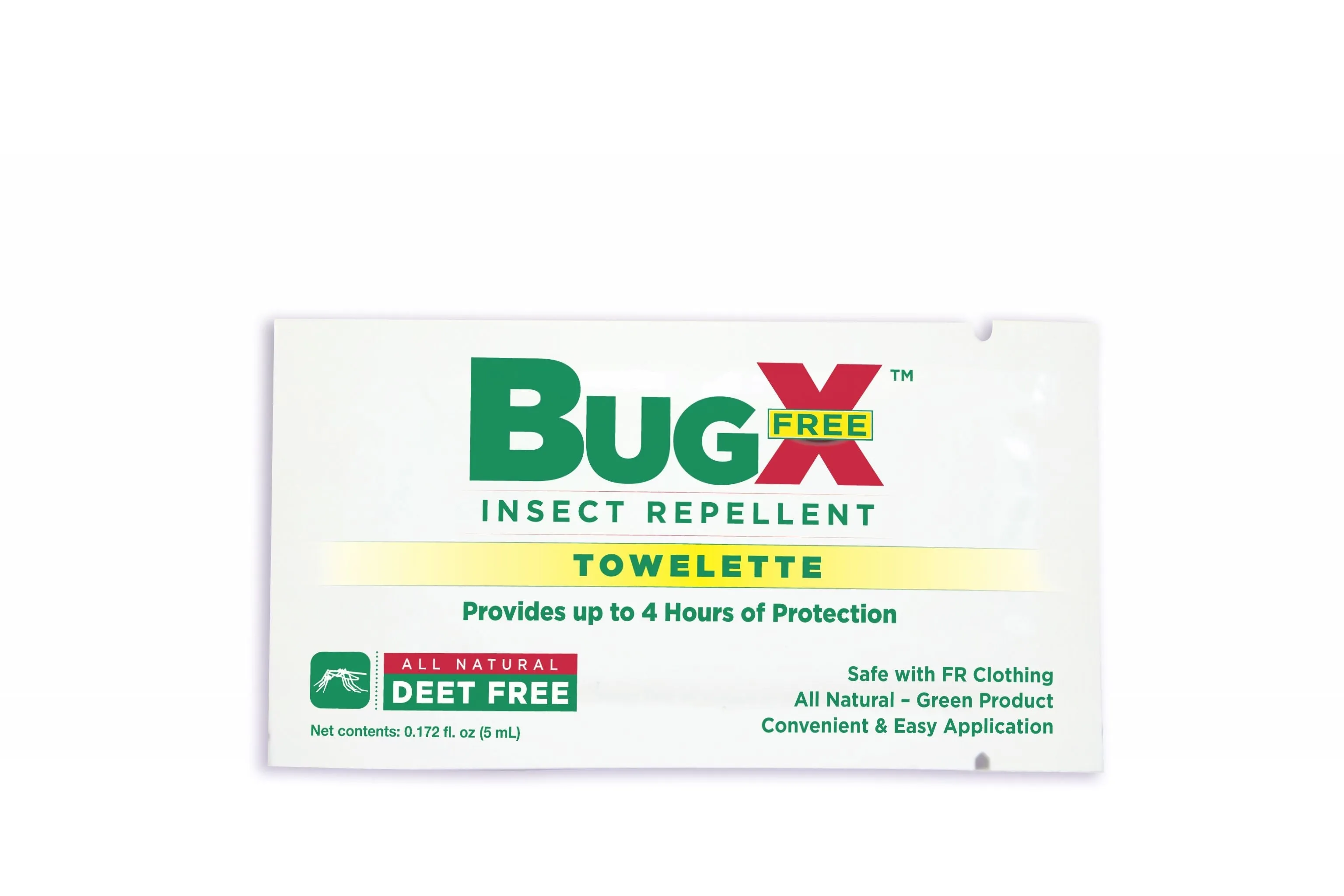 BugX DEET FREE Insect Repellent Wipes- MasTec