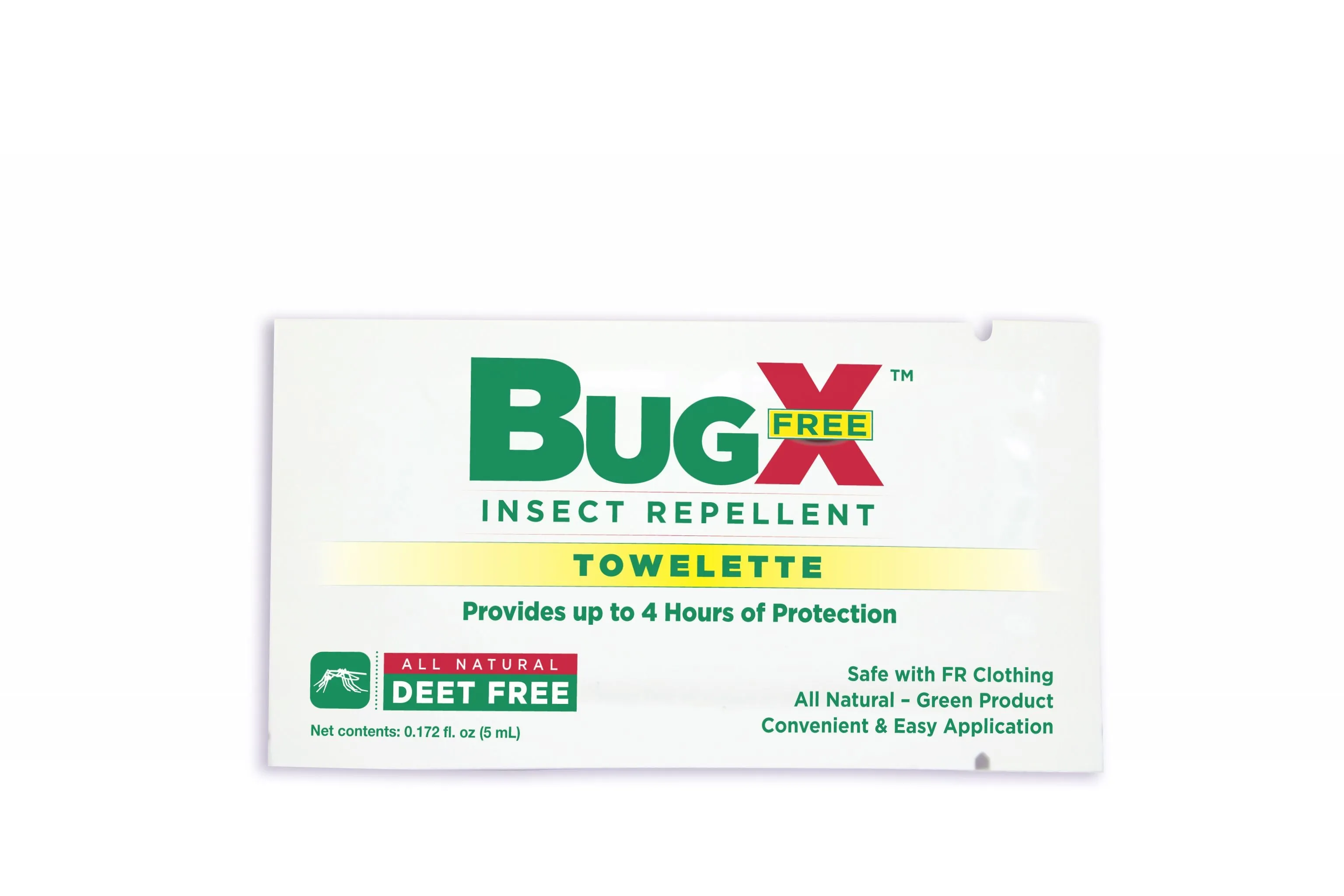 BugX DEET FREE Insect Repellent Wipes