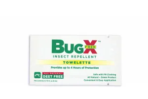 BugX DEET FREE Insect Repellent Wipes