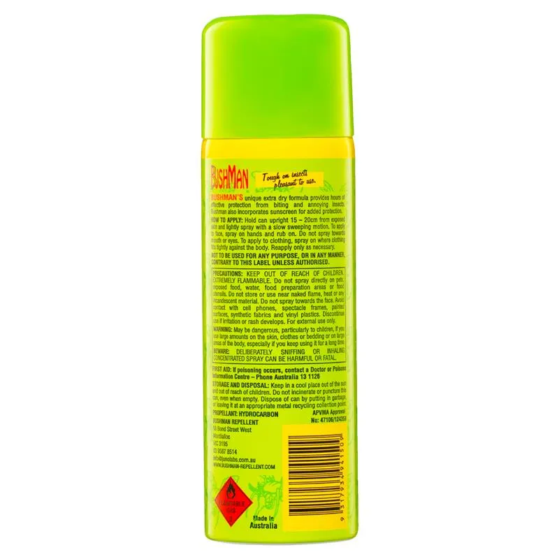 Bushman Plus (BP150A) Aerosol Insect Repellent   Sunscreen 150g 20% DEET