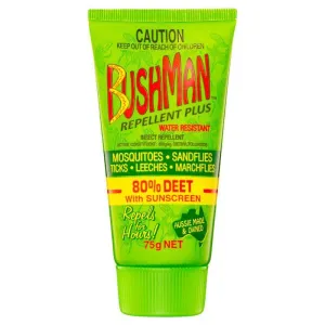 Bushman Plus (BP75G) Dry Gel Insect Repellent   Sunscreen 75g 80% DEET