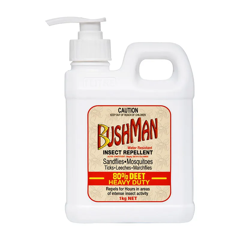 Bushman Ultra (BU1000G) Dry Gel Insect Repellent 1kg 80% DEET