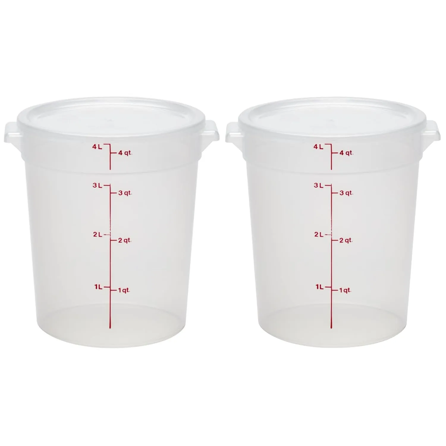 Cambro Food Storage Containers with Lids (BPA-Free) - 4 Quart Food Storage Container (2 Pack)