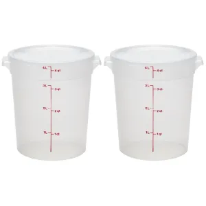 Cambro Food Storage Containers with Lids (BPA-Free) - 4 Quart Food Storage Container (2 Pack)