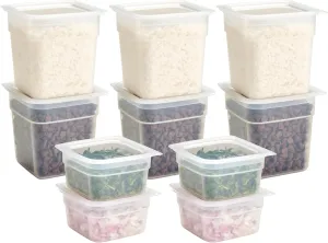 Cambro Food Storage Storage Containers with Lids (BPA-Free and Translucent) - 16 and 32 oz (ounce) Food Storage Container - (20 Piece Set)