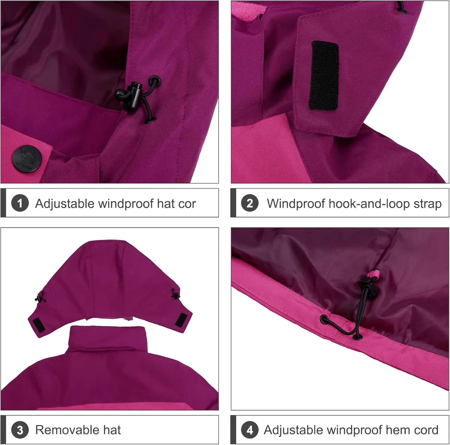 CAMEL CROWN Women Ski Jacket Waterproof 3 in 1 Winter Snow Mountain Coat Warm Fleece Windbreaker Hooded Snowboarding Jackets