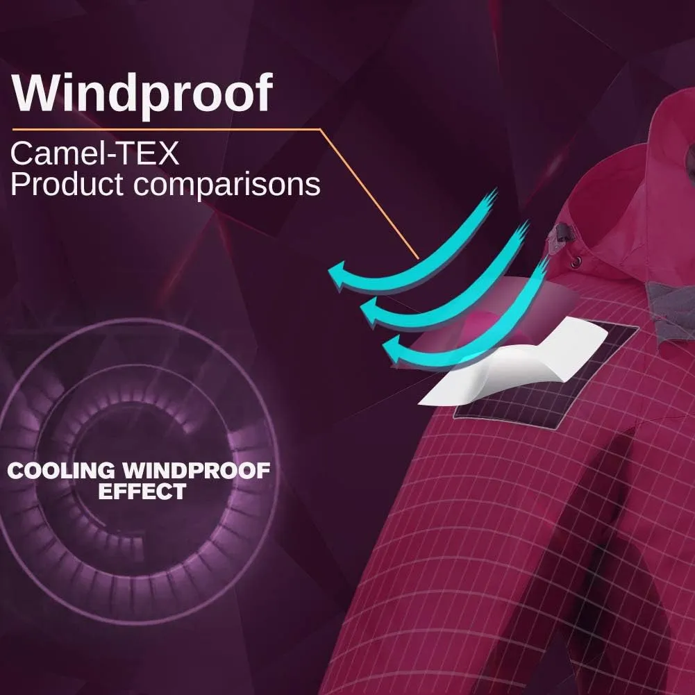 CAMEL CROWN Women's Ski Jacket Waterproof 3 in 1 Winter Jacket Windproof Warm Fleece Hooded Snowboard Mountain Snow Coat