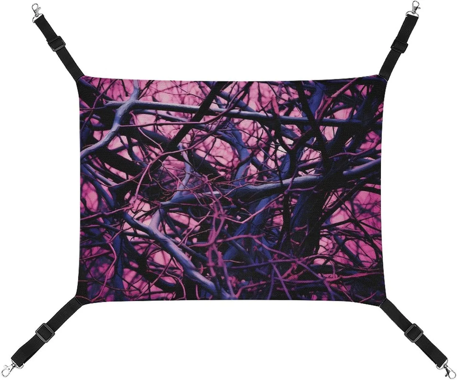 Camo Branch Art Hanging Cat Bed Soft Breathable Pet Hammock for Cage Pet Sleeper for Kitten Ferret Puppy Rabbit