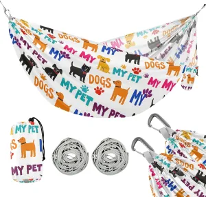Camping Hammock Outdoor Hammocks for Outside Dogs Paw Colorful Beach Trees Portable Lightweight with Pockets Tree Straps Indoor