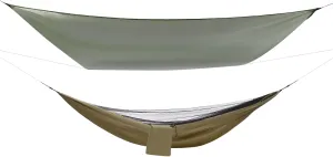 Camping Hammock, Portable Hammock with Net Tent and Rain Fly Tarp, 440.9 lbs Load-Bearing Capacity, for Indoor Outdoor Hiking Survival Travel (Army Green)