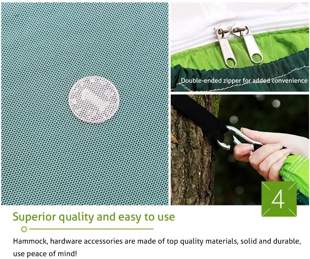 Camping Hammock, Portable Hammocks with Mosquito Net,Best for Outdoor Hiking Travel (12)