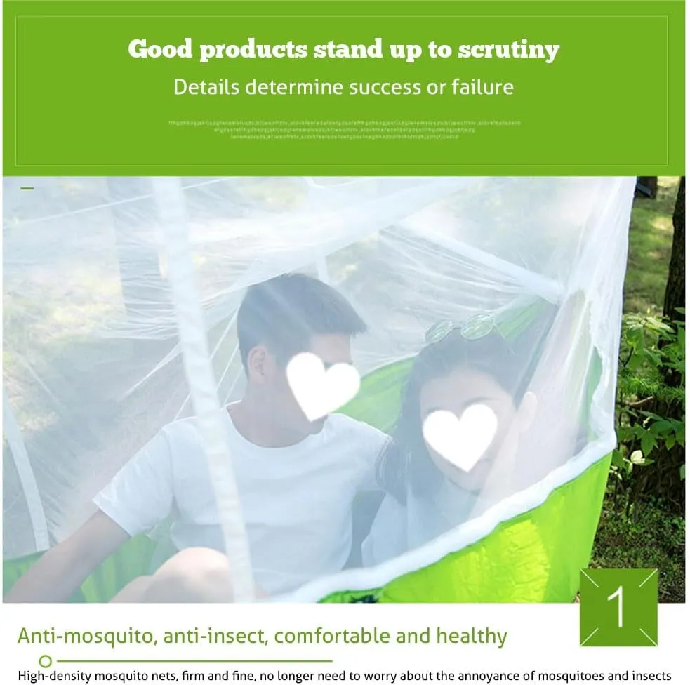 Camping Hammock, Portable Hammocks with Mosquito Net,Best for Outdoor Hiking Travel (12)