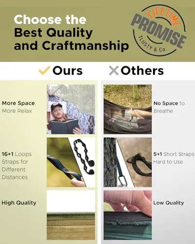 Camping Hammock Tent, Portable Single Hammock with Net