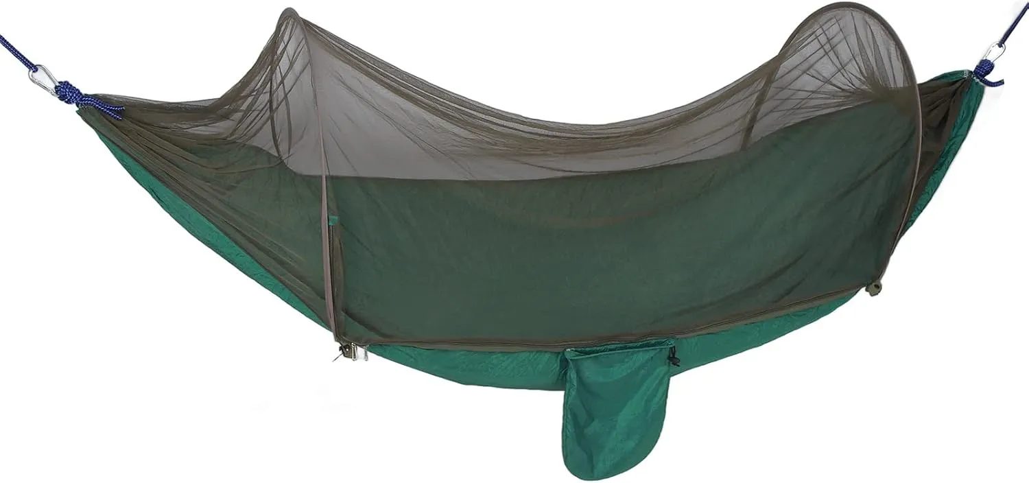 Camping Hammock with Mosquito Net, Lightweight Portable Double Hammock for Camping, Hiking, Yard, Backpacking