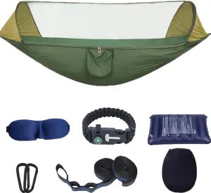 Camping Hammock with Mosquito Net - Portable Travel Hammock Bug Net - Camping Equipment - Hammock Tent for Outdoor Hiking Campin Backpacking Travel