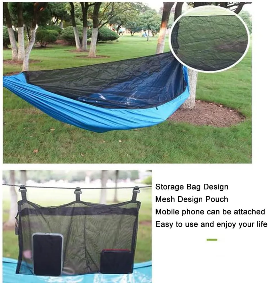 Camping Tarp,mosquito Tent,Simple and Easy to Use, with Mosquito Net, 210T Nylon, Designed for Outdoor Camping Hiking Rest Built Hammock(Dark Blue)