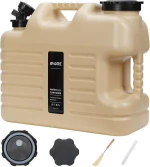 Camping Water Jug, Camping Water Container,4.76 Gallon BPA Free Water Storage with Spigot, Large Water Tank,Portable Emergency Water Storage for Camping,Car, Hiking, Hurricane Supplies.White
