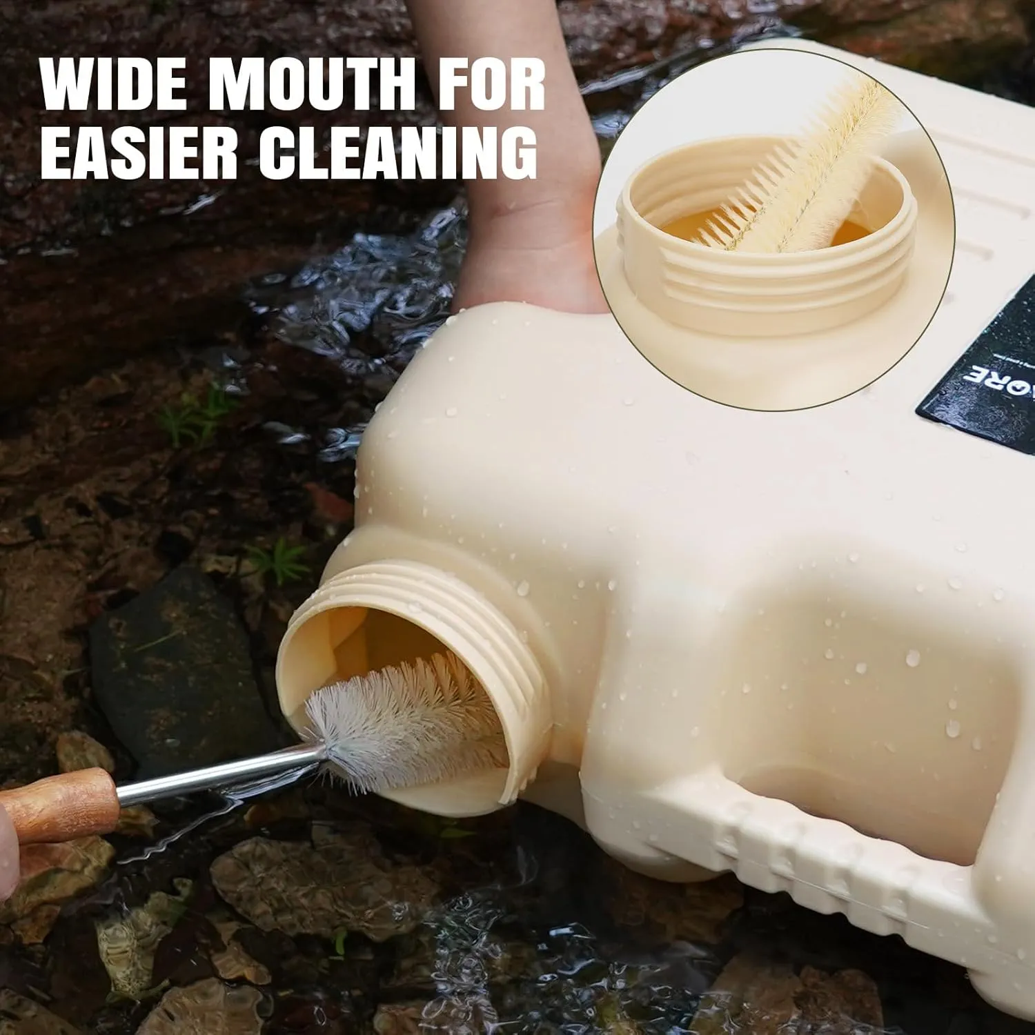 Camping Water Jug, Camping Water Container,4.76 Gallon BPA Free Water Storage with Spigot, Large Water Tank,Portable Emergency Water Storage for Camping,Car, Hiking, Hurricane Supplies.White